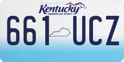 KY license plate 661UCZ