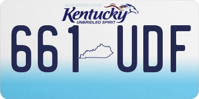 KY license plate 661UDF