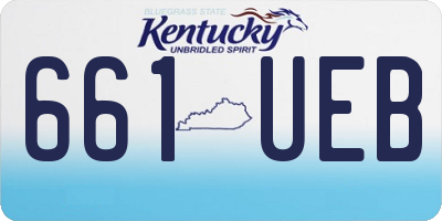 KY license plate 661UEB