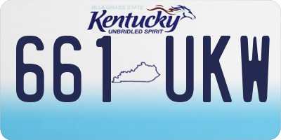KY license plate 661UKW