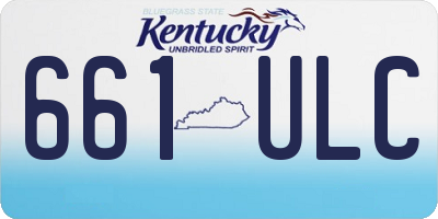 KY license plate 661ULC