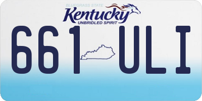 KY license plate 661ULI