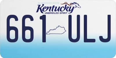 KY license plate 661ULJ