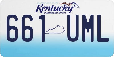 KY license plate 661UML
