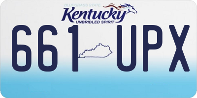 KY license plate 661UPX