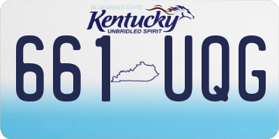 KY license plate 661UQG