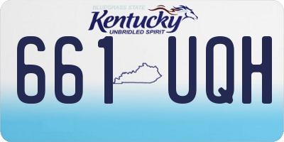 KY license plate 661UQH
