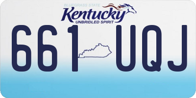 KY license plate 661UQJ