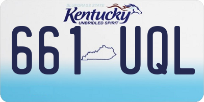 KY license plate 661UQL