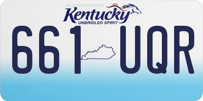 KY license plate 661UQR