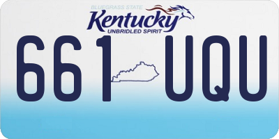 KY license plate 661UQU
