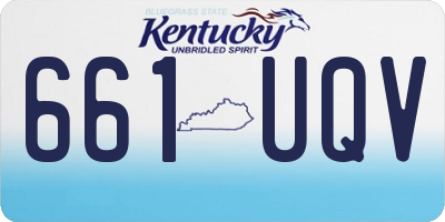 KY license plate 661UQV