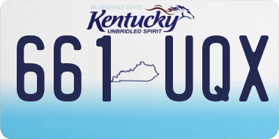 KY license plate 661UQX
