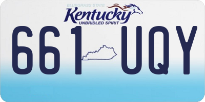 KY license plate 661UQY