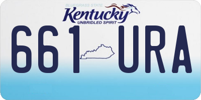 KY license plate 661URA