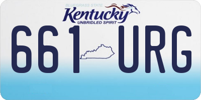 KY license plate 661URG