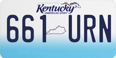KY license plate 661URN