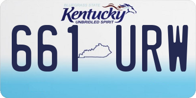 KY license plate 661URW
