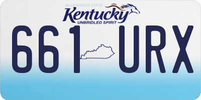 KY license plate 661URX