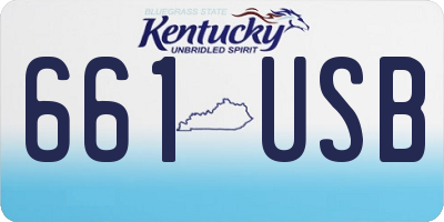 KY license plate 661USB