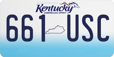 KY license plate 661USC