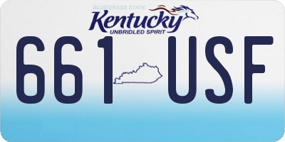 KY license plate 661USF