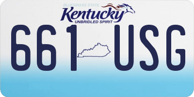 KY license plate 661USG