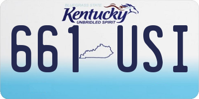 KY license plate 661USI