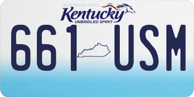 KY license plate 661USM