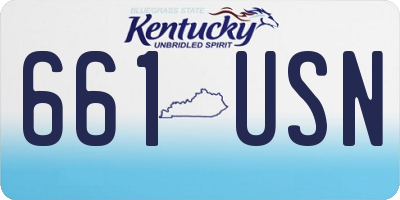 KY license plate 661USN