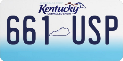 KY license plate 661USP