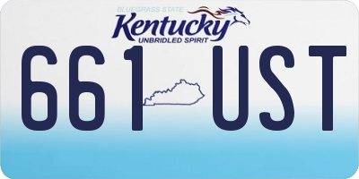 KY license plate 661UST