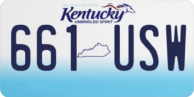KY license plate 661USW
