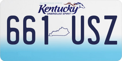 KY license plate 661USZ