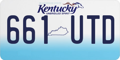 KY license plate 661UTD