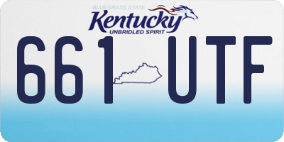 KY license plate 661UTF