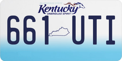 KY license plate 661UTI