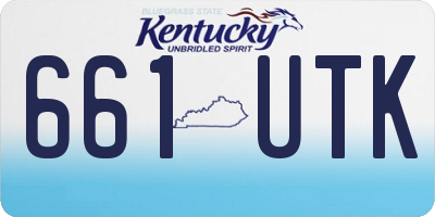 KY license plate 661UTK