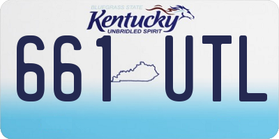 KY license plate 661UTL