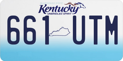 KY license plate 661UTM