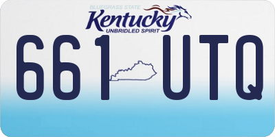 KY license plate 661UTQ