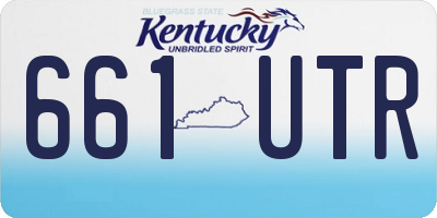 KY license plate 661UTR