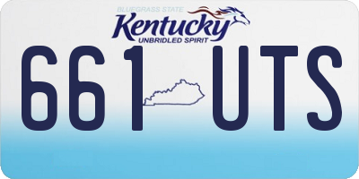 KY license plate 661UTS