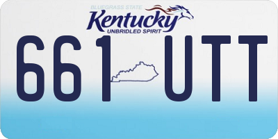 KY license plate 661UTT
