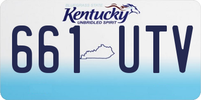 KY license plate 661UTV