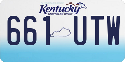 KY license plate 661UTW