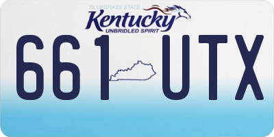KY license plate 661UTX