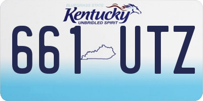 KY license plate 661UTZ