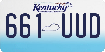 KY license plate 661UUD