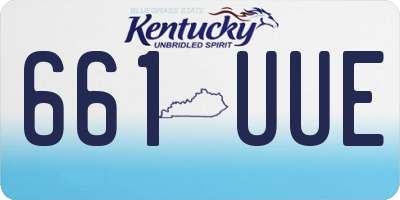 KY license plate 661UUE